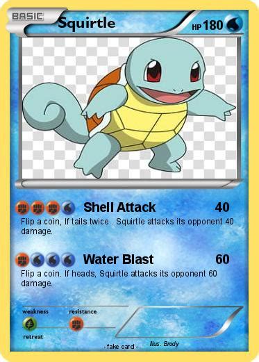 Pokémon Squirtle 1630 1630 Shell Attack My Pokemon Card