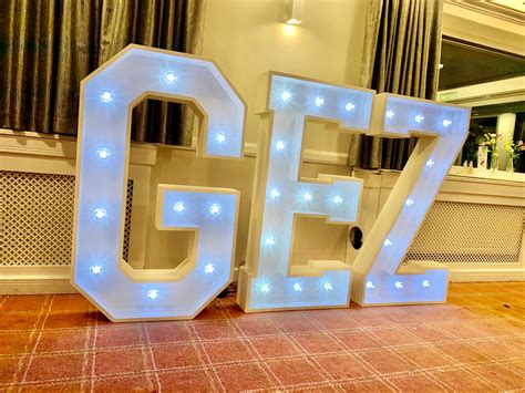 Personalised Light Up Led Letters Big Bash Events