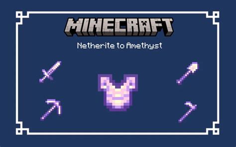 Netherite To Amethyst Bedrock Port Minecraft Texture Pack