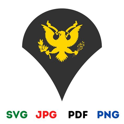 Army Enlisted Rank E 4 Specialist Spc Svg Pngdigital Download Etsy