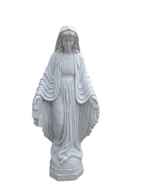60 Inch White Marble Our Lady Of Grace Statue Catholic Supply