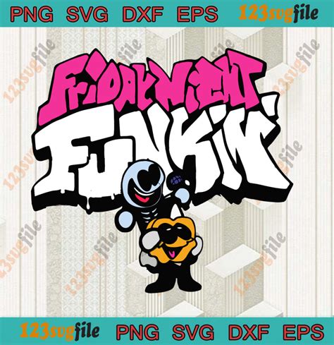 Friday Night Funkin Skid And Pump Singing Svg Png Eps Dxf Cricut Cameo