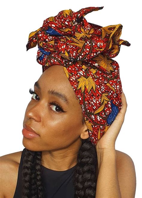 Turban Wax T For Womenheadtie African Print Headwrap Etsy In 2020 Head Wraps For