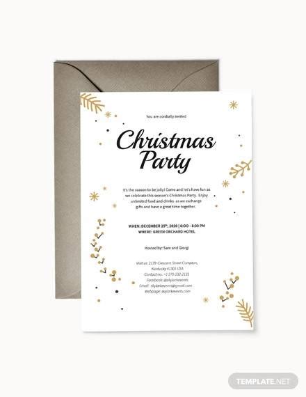 Free 25 Printable Christmas Invitation Templates In Ai Ms Word