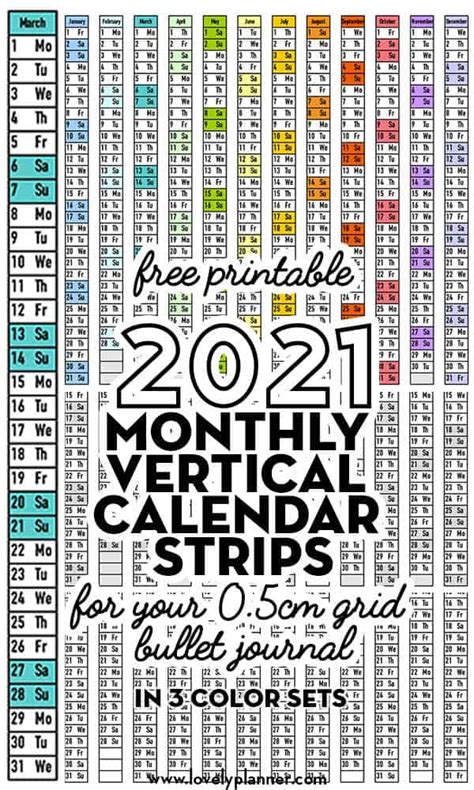2021 Keyboard Calendar Strips : 2021 Calendar Strips Keyboard Monitor Calendar Strips