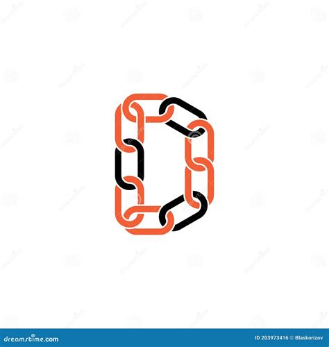 Chain Letter D Link Logo Vector Icon Stock Vector Illustration Of