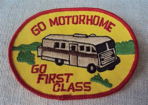 Vintage Go First Class Go Motorhome Travel Sew On Patch Etsy