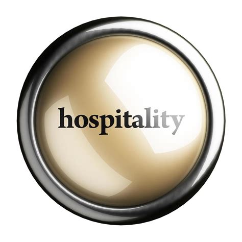 Hospitality Word On Isolated Button 6374412 Stock Photo At Vecteezy