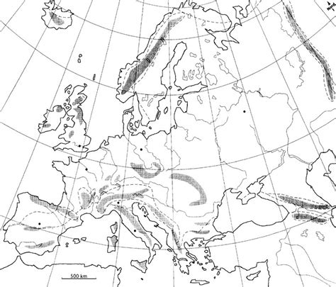 Carte Europe Carte Europe Vierge Fleuve Et Montagne