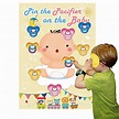 Pin The Pacifier On The Baby Game Large Baby Poster Games (Baby Shower ...
