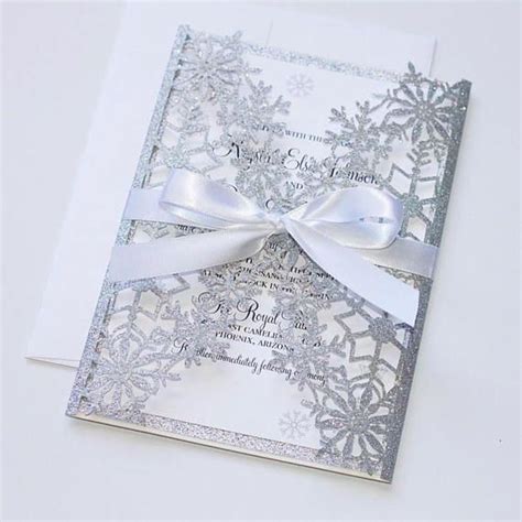 40 Popular Winter Wonderland Wedding Invitations Ideas