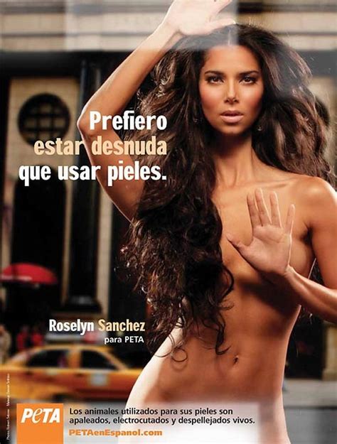 Roselyn Sanchez Nuda Anni In Peta Advertisement