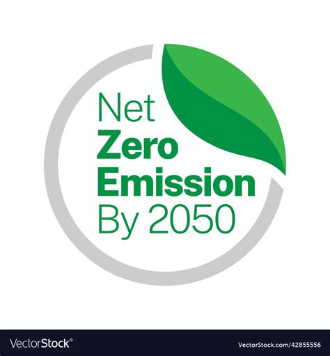 Zero Emissions By 2050 Icon Badge Royalty Free Vector Image
