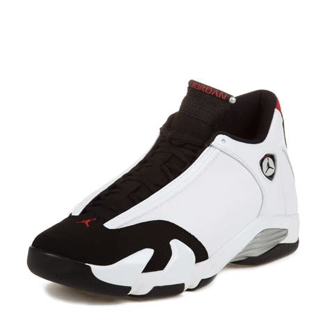 Nike Mens Air Jordan 14 Retro Black Toe Whiteblackvarsity Red