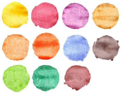 11 Watercolor Circles Png Transparent