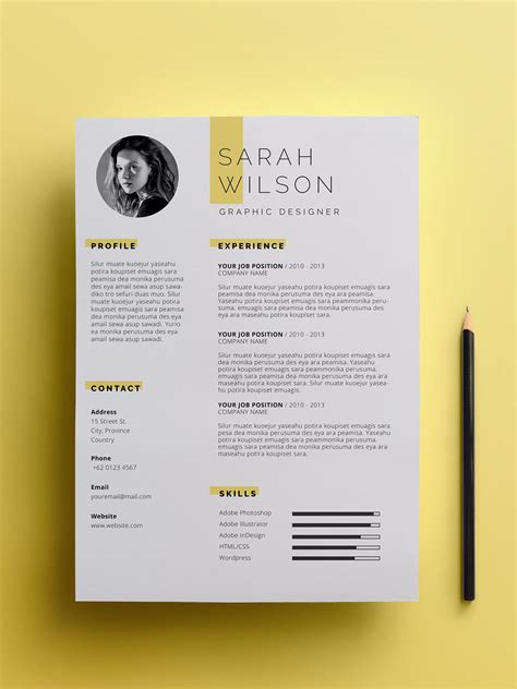 This Resume Template Includes Fully Editable 2 Page A4 And Us Letter