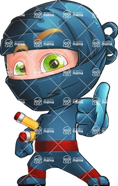 Ninja Warrior Cartoon Vector Character Illustrations Aka Toshi Thumbs