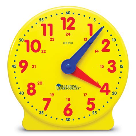 Big Time 24 Hour Geared Student Clock By Learning Resources Ler3101