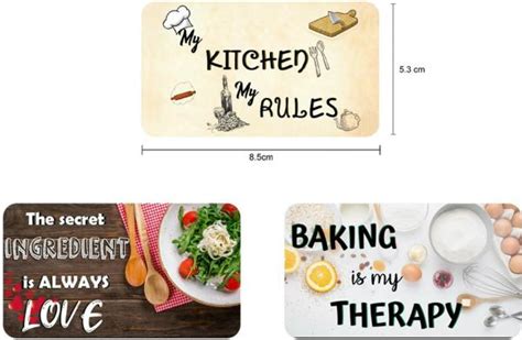 Avi Multicolor Rectangle Fridge Magnet With Multicolor Rules And Baking
