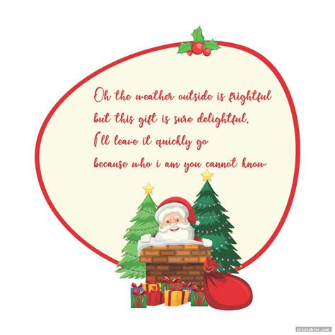 13 Secret Santa Clues Examples Printables Download Word Pdf