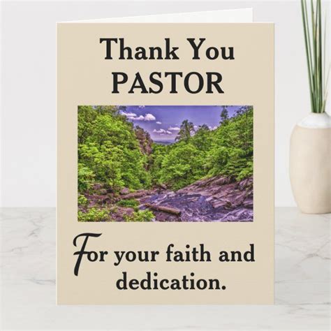 Pastors Appreciation Thank You Card Pastors