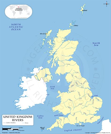 Uk River Map Hd