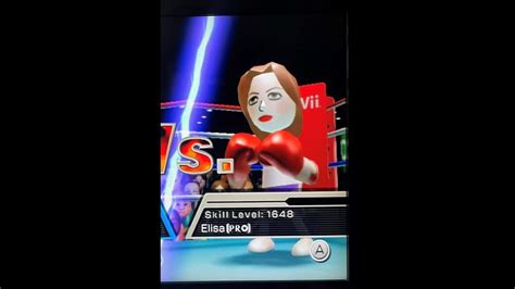 Wii Sports Boxing Vs Elisa The Vice Champion Level HIGHEST Skill Level YouTube