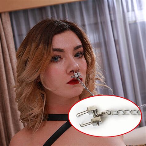 Bondage Torture Nose Clamps Hook Leash Chain Gear Clip Couples Fetish Game Bdsm Ebay