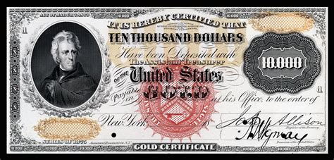Large Denominations Of United States Currency