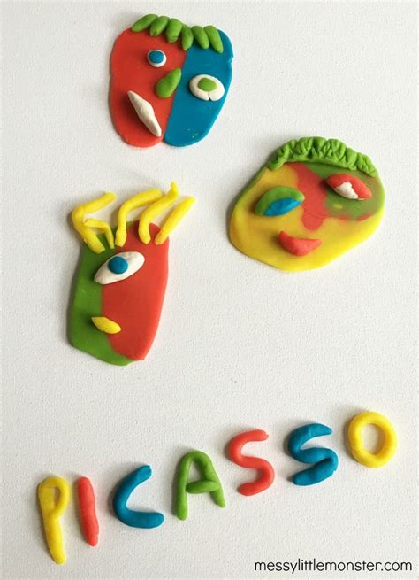 Picasso Art For Kids Playdough Faces Artists For Kids Art For Kids