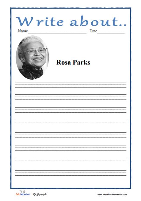 Rosa Parks Free Printable Worksheets Printable World Holiday