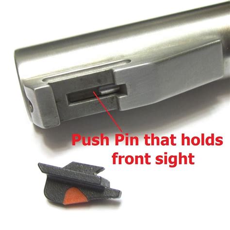 Ruger Red Ramp Plunger Latch Front Sight For Gp100 And Super Redhawk