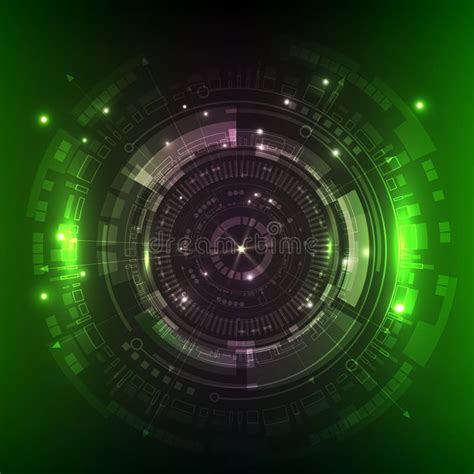 Vector Green Abstract Sci Fi Background Stock Illustration