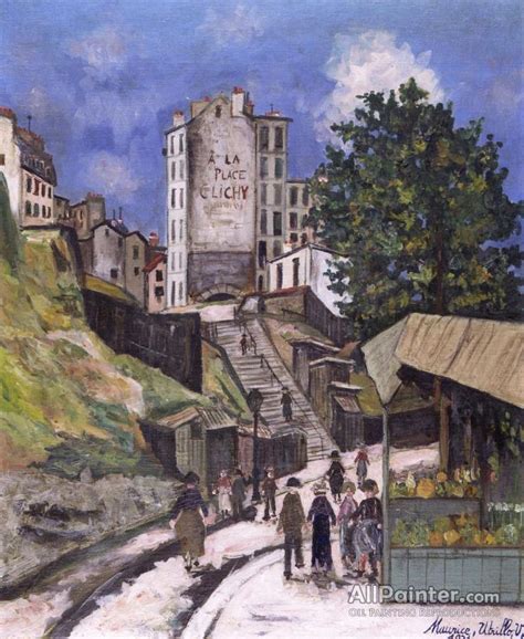 Maurice Utrillo Rue Ronsard Montmartre Oil Painting