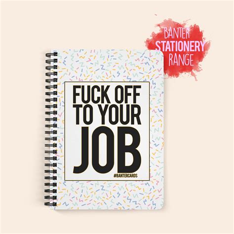 Fuck Off To Your New Job Paperback Notepad Funny Notepad