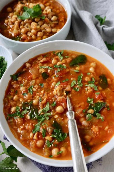 Simmer for about 20 minutes on low heat. Moroccan Chickpea Soup (Vegan, Gluten-free) | Not Enough ...