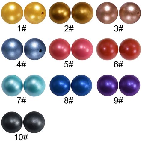 100pcs 12mm Round Silicone Beads With Sprayed Color
