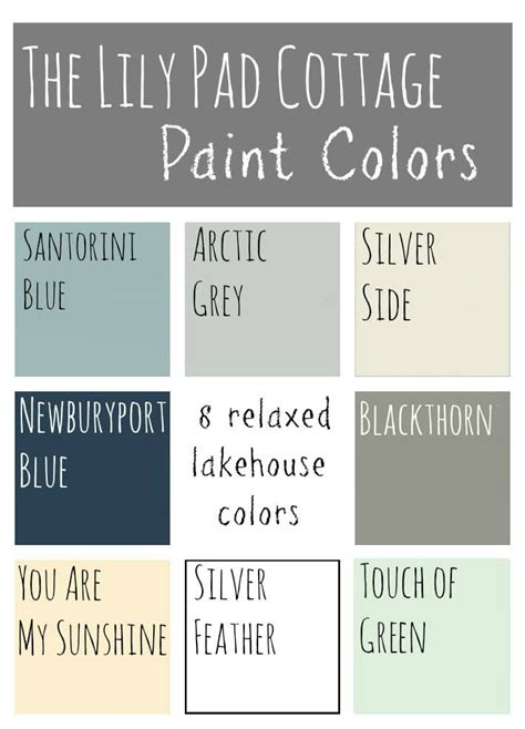My Paint Colors 8 Relaxed Lake House Colors The