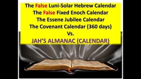 False Calendars Enoch And The Lunisolar Calendar Youtube