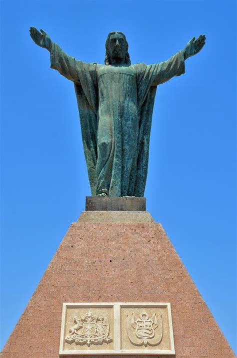 Cristo De La Paz Statue In Arica Chile Encircle Photos