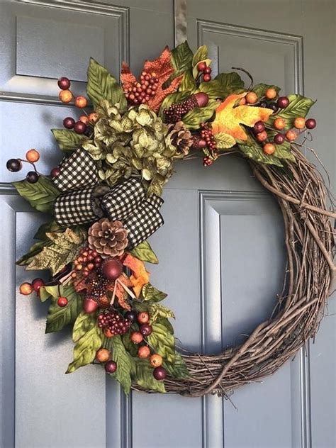 12 gorgeous budget friendly fall wreath ideas for front door. 25 Simple DIY Wreaths Decoration for Fall | Door wreaths ...