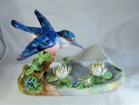 Kingfisher recon and air sea rescue; Crown Staffordshire England Porcelain bird figurine | J.T ...