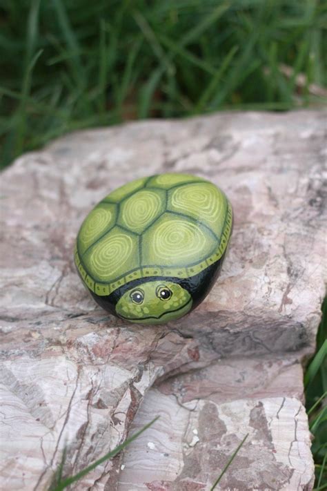 Pin By Emily Masten On Rocks Rock Turtle Rock Turtle Painted Rocks