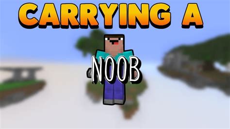 Minecraft Bedwars But I Carry A Noob Gone Wrong Youtube