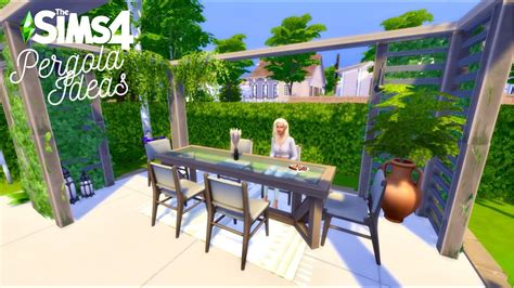 The Sims 4 Garden Pergola Ideas No Cc Or Mods Youtube