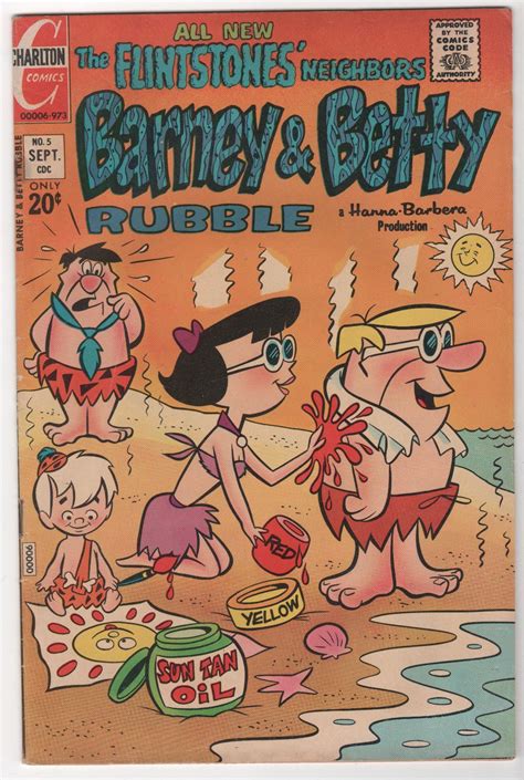 Barney Betty Rubble 5 Flintstones Charlton 1973 Hanna Barbera Fn Ebay