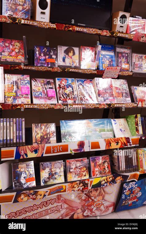 Fate Japanese Anime DVDs On Store Display Tokyo Japan Stock Photo Alamy