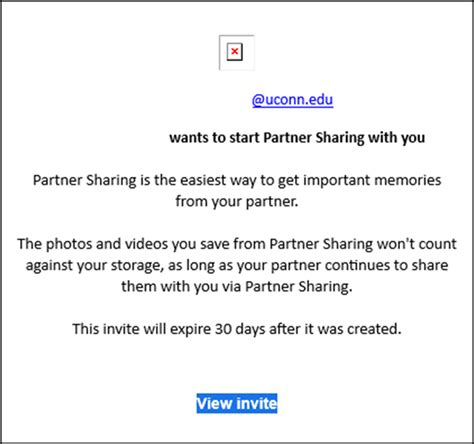 Partner Sharing Invitation