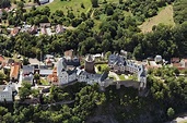 Leisnig von oben - Burgmauern Mildenstein in Leisnig im Bundesland ...