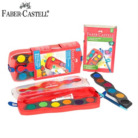 Faber Castell 12 24 Colors Watercolor Solid Water Color Paint Set